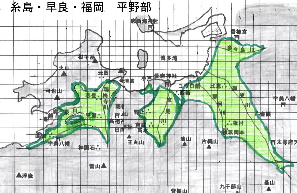 福岡平野部メッシュ図