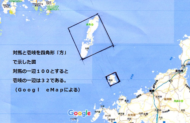 対馬と息を方形であらわしたら