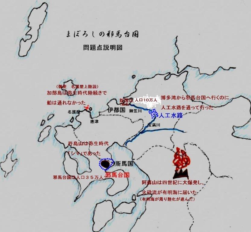 まぼろしの邪馬台国の問題点説明図