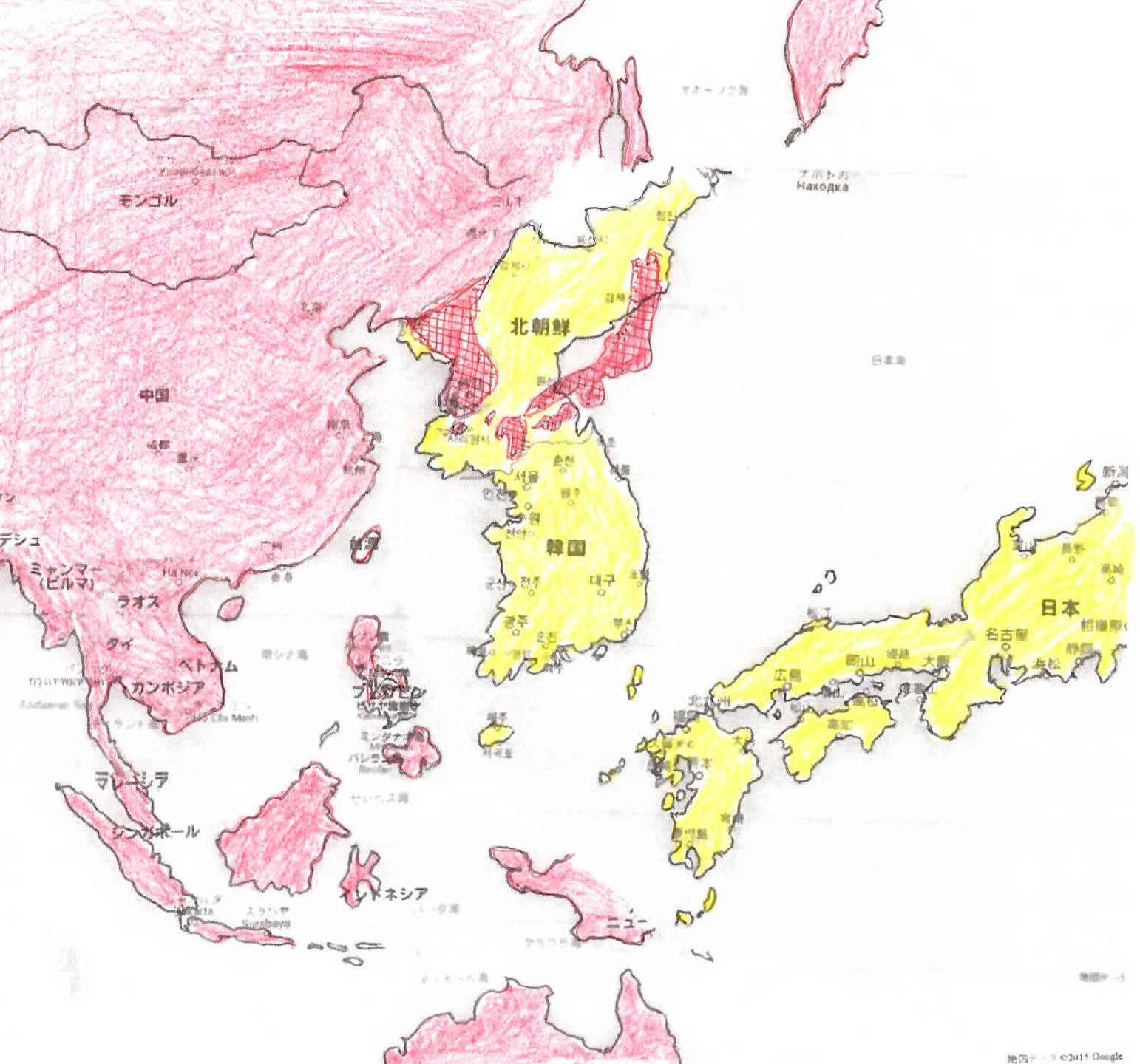 東夷伝のみ長里とした場合の地図